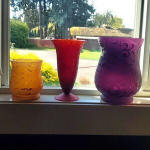 GLASS Vases, Beautiful, Purchased @ World Market, Excellent Condition!